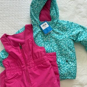 Columbia Blue and Pink Winter Snowsuit